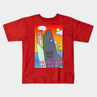 Piscis sAliendo con Leo Kids T-Shirt